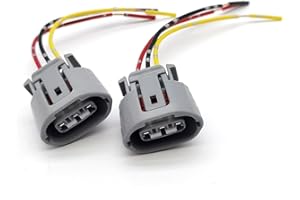 pinflaw 2 PCS Alternator Pigtail, 3-pin Alternator Regulator Harness Plug, Compatible with Infiniti EX35 G35 Lexus Nissan 350Z Maxima Rogue Subaru Saab Suzuki Jaguar Audi Mitsubishi (Gray)