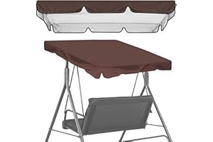 ZXDFMY Replacement Canopy Top for Porch Swing 56"x47" 64"x45" 83"x57" Waterproof Outdoor Porch Swing Canopy, Sun Shade Awning