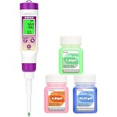 GIDIGI pH Meter for Food Fermentation, Spear pH Probe for Canning Salsa | &plusmn;0.01 pH tester with ATC. Replaceable probe with pH calibration kit. For bread dough, hot sauce, kombucha, cosmetics