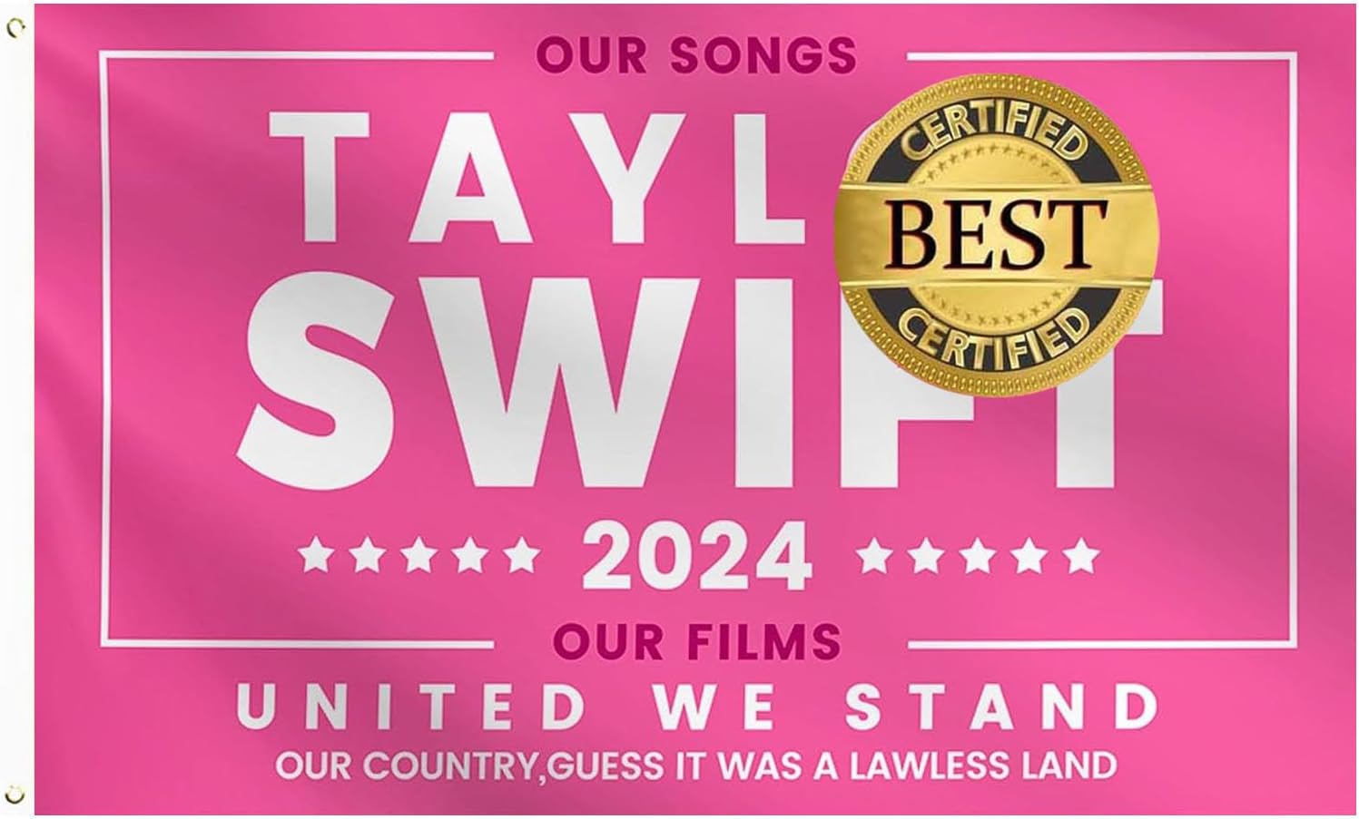 Tapestries - Taylor 2024 Flag 3x5 ft Pink Musician Flags for Fun Room College Dorm Bedroom Wall Decor Tapestry - Indoor and Outdoor Funny Concert Party Banner