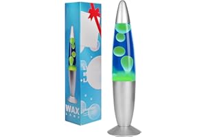 AONESY 13.5-Inch Lave Lamp- Blue Liquid, Yellow Wax, Motion Lamp for Kids Adults, Mood Lamps Home Decor for Living Room Bedroom, Magma Lamp Night Light Christmas Gifts Teens Girls Boys