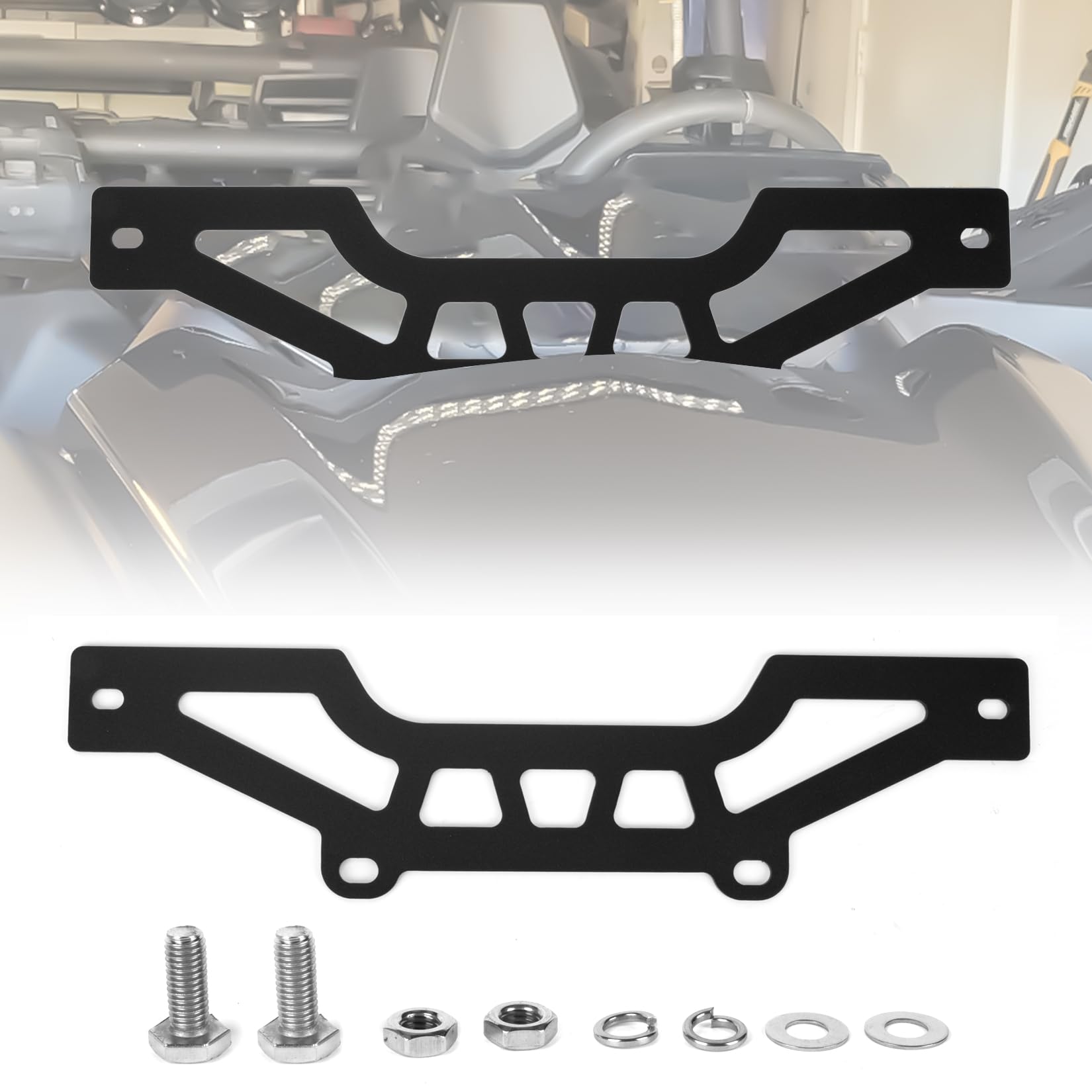 Photo 1 of see notes and picture...........PSLER Shock Tower Front Light Bar Bracket Mount Kit for 2017-2024 Maverick X3 & X3 Max X RS Turbo R, 10-14 inch LED Front Light Bar Holder Mounting Kit Accessories, Black