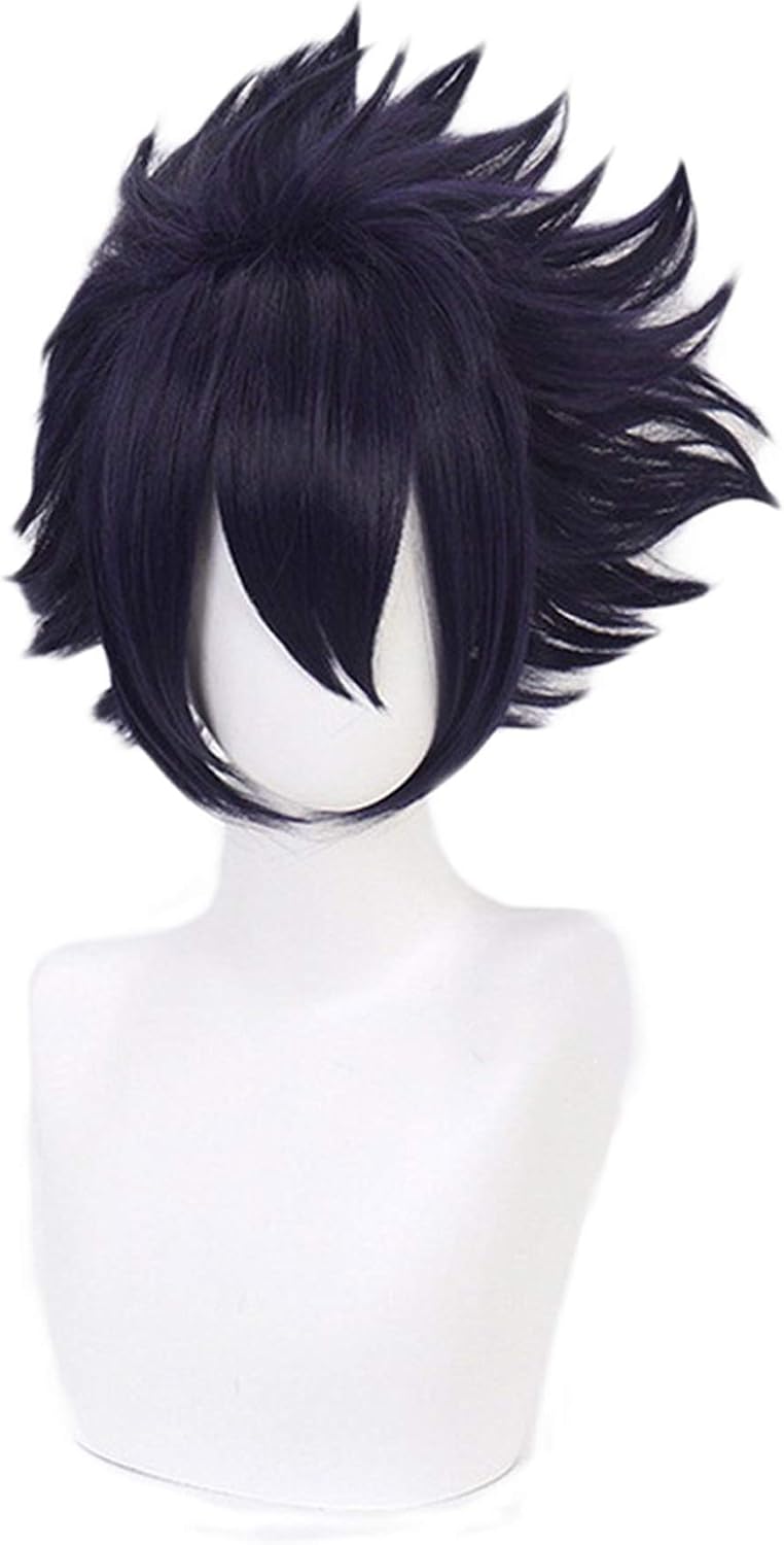 MUZIWIG Anime Cosplay Wig for My Hero Academia Eijiro Kirishima Halloween Costume Accessories Party Synthetic Hair with Free Wig Cap