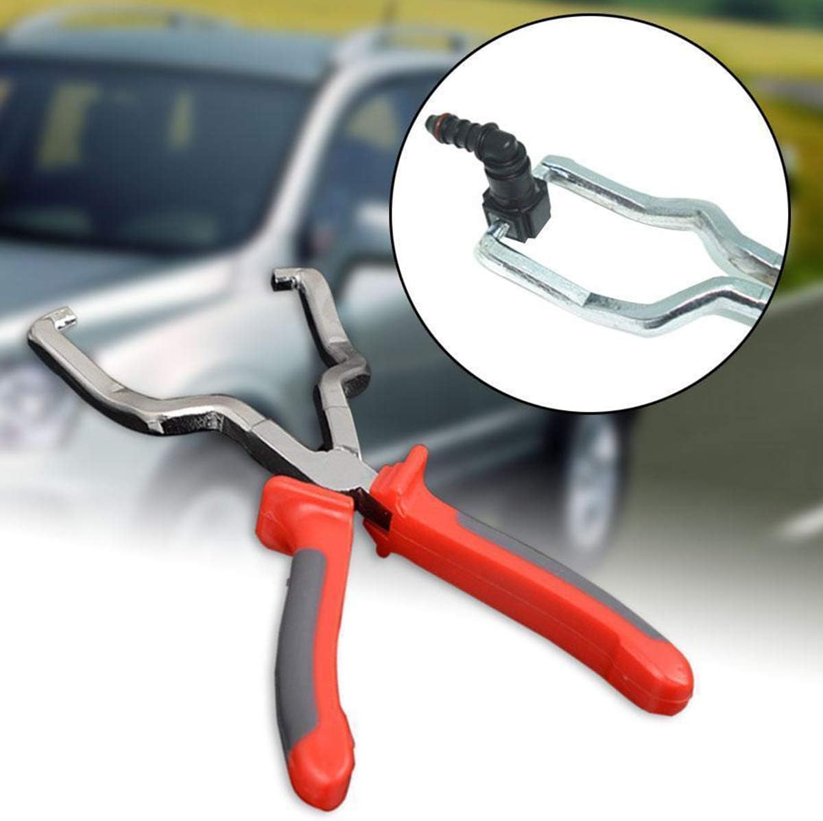 Stainless Steel Rubber Grip Fuel Line Petrol Clip Pipe Plier Hose