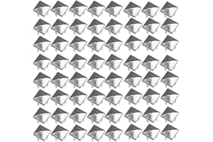 TRIXES 200pcs 7mm Silver Clothing Pyramid Studs Nickel Rivet Leathercraft Bag Belt Punk