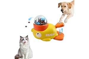NATURAEL Duck Treat Dispenser for Dogs to Train Problem-Solving Skills,Dog Slow Feeder Puzzle Toy Prevents Bloating, Interactive Treat Dispensing Toy for Small Cats,Dogs,Other Pets