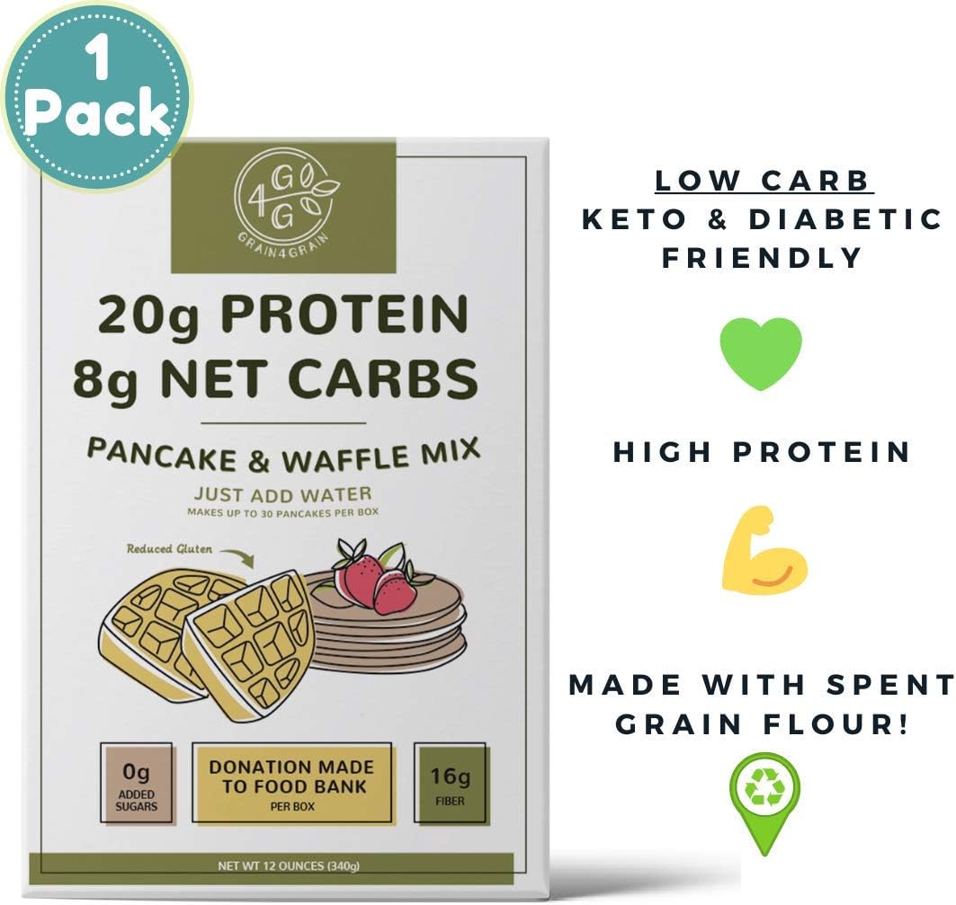 Keto, High Protein and Low Carb Pancake and Waffle Mix - 1 Pack