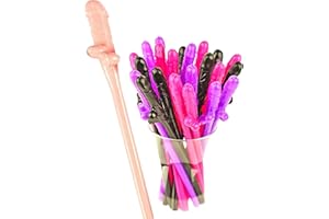 Bachelorette Party Penis Straws 30 pcs 1 Big Penis Straw Bride Naughty Cock Straws Bachelorette Party Supplies Inflatable Pen