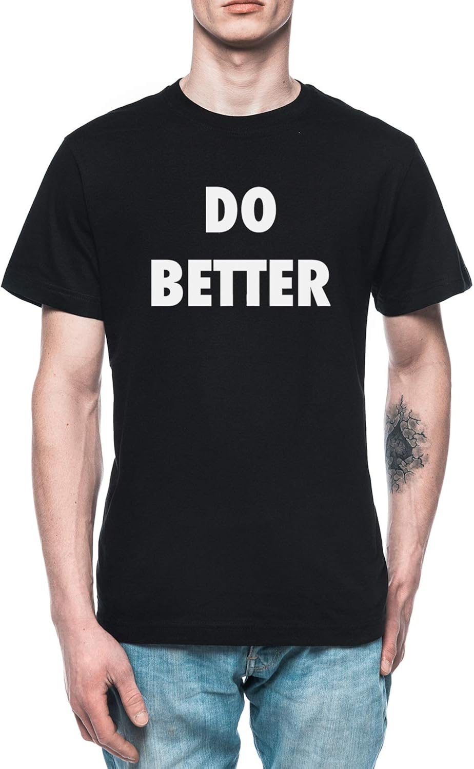 Do Better Hombre Camiseta tee Negro Men's Black TShirt Amazon.es