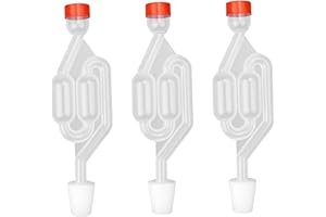 Airlocks for Fermenting 3Pcs S-Shaped Bubble Airlock Set with Rubber Stoppers Used for Brewing Wine Beer Sauerkraut Pickles A