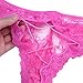 YiZYiF Men's Floral Lace Criss-Crossing Back Briefs Sissy Pouch Mooning Panties Rose X-Large(Waist 29.5-44.0