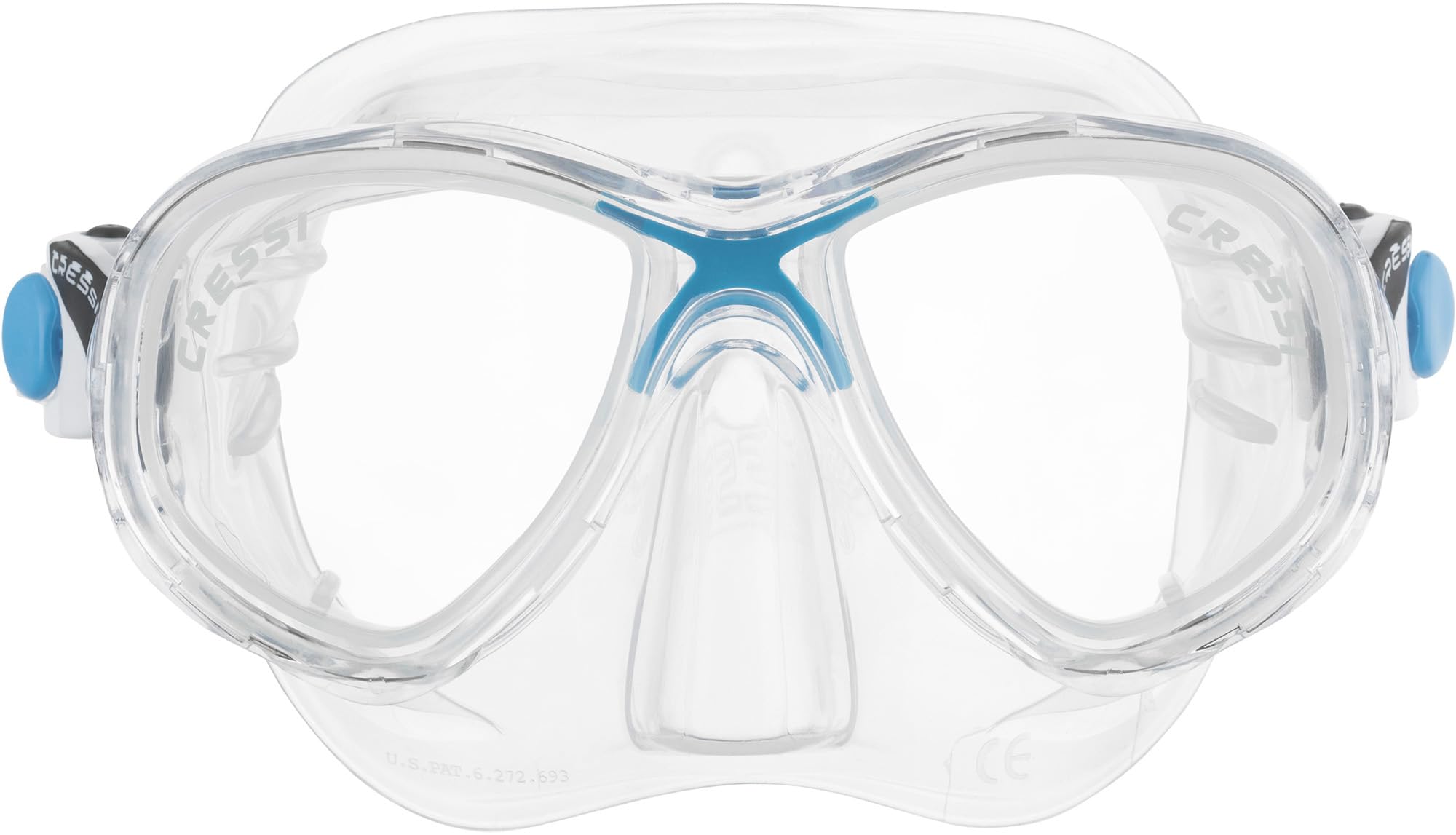 Cressi Kids Marea Jr Scuba Diving and Snorkeling Junior Mask - Transparent/Blue
