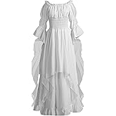 GOLDSTITCH Women's Victorian Dress Renaissance Medieval Costume Gothic Witch Dress for Women