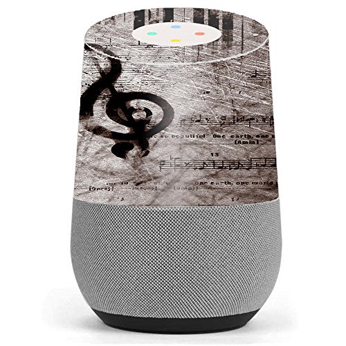Skin-Decal-Vinyl-Wrap-for-Google-Home-stickers-skins-cover-Vintage-Piano-Key-Music-Notes-book-page