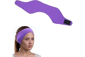 KOAIZHSEN Swimming Headband for Kids Adults Adjustable Doctor Recommended Waterproof Swim Ear Band Protection to Keep Water Out and Hold Ear Plugs in-Water for Surfing,Diving,Pool,Showering,and Beach(Purple)
