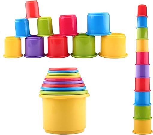 Amazon Eyscar スタッキングカップ 早期教育 幼児 おもちゃ バスタブおもちゃ 数字と動物ゲーム 子供 赤ちゃん用 11個パック Xq Tz 赤ちゃん 幼児のおもちゃ おもちゃ