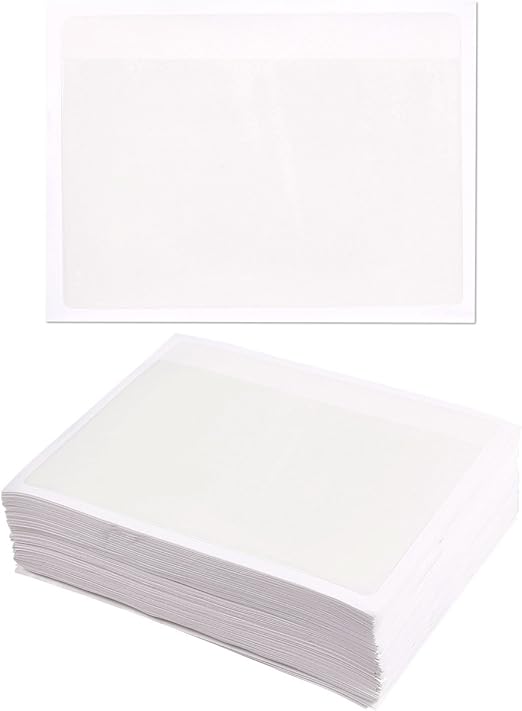 100Pack SelfAdhesive Index Card Pockets with Open Sides Ideal for