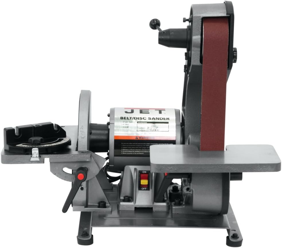 JET J-41002 2-Inch by 42-Inch 3/4-Horsepower Bench Belt and 8-Inch Disc Sander - Power Combination Disc And Belt Sanders - 