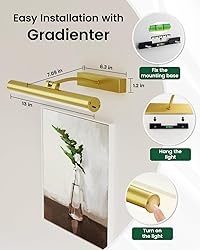 Bridika Picture Lights for Wall Battery Operated