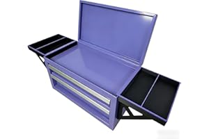 Mini Toolbox Rack Side Cabinet Shelf, Side Shelf - Suitable For Harbor Freight Or For Kobalt (Black And Purple)