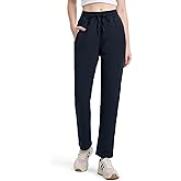 Tapata Petite Women's 26"/28" Inseam Sweatpants Cotton Lounge Yoga Pants Casual Open Bottom Workout Zipper Pocket Joggers