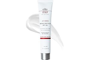 EltaMD UV Sheer Face Sunscreen, SPF 50+ No White Cast Sunscreen for Face and Body, Zinc Oxide Sunscreen Formula