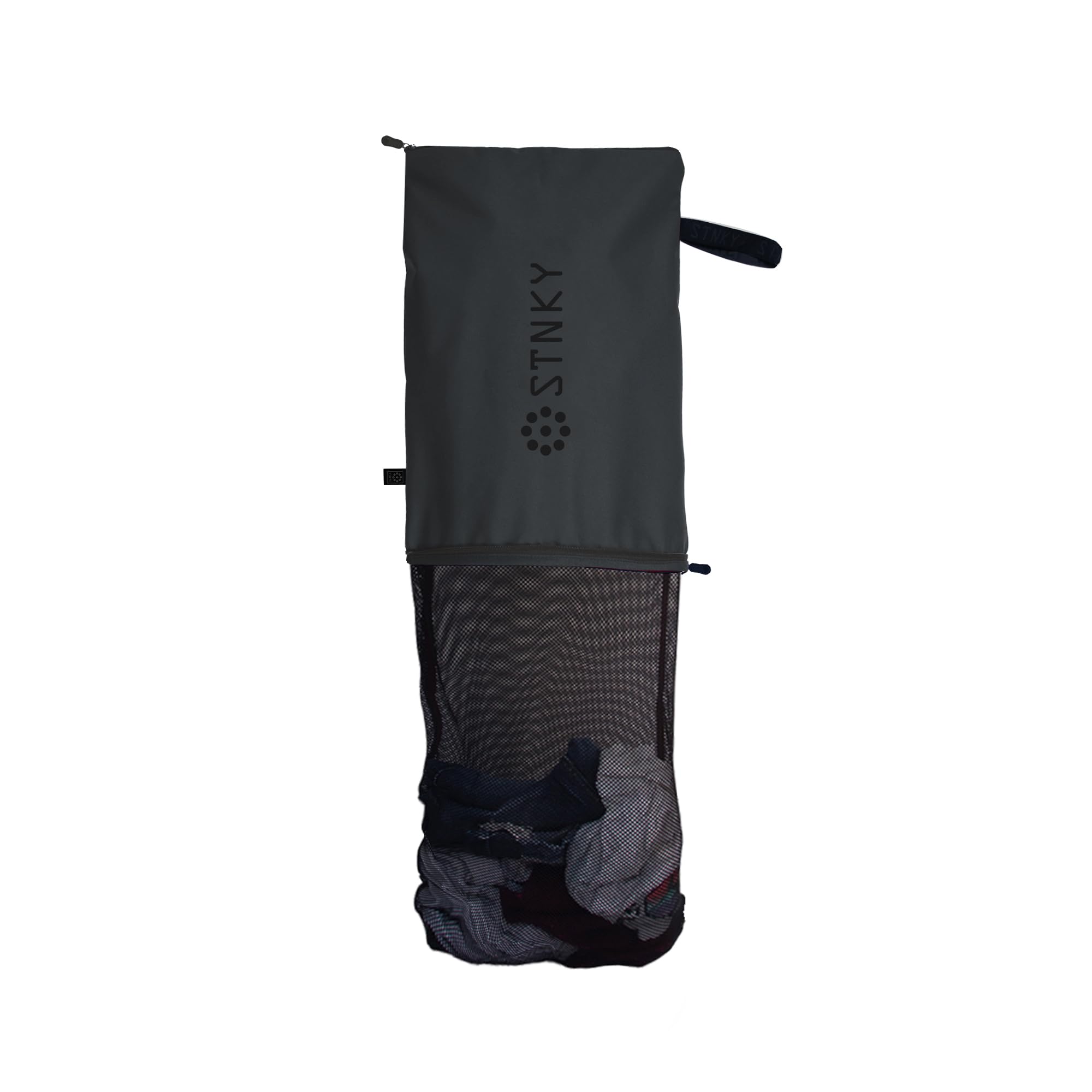 STNKY Bag Pro - Laundry Bags With Zips, Handles and Internal Mesh Bag for Travel, Yoga, Healthcare, Gym Kit, Laundry (Standard, Grey)