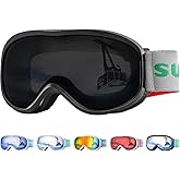Supertrip Kids Ski Goggles, Anti-Fog Snow Snowboard Goggles for Kids Boys Grils Youth Age 5-15