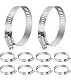 Adjustable DIY Worm 304 Stainless Steel Hose Clamps Kit Metal Band Strap Fastener - View #2