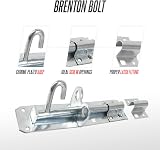 ZAVIA Brenton Bolt Sliding Door Lock 6 in Heavy Duty Zinc Galvanised view 2