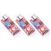 DEVMO 3PCS Mic Microphone Sensor High Sensitivity Sound Detection Module Compatible with A-rduino PIC AVR