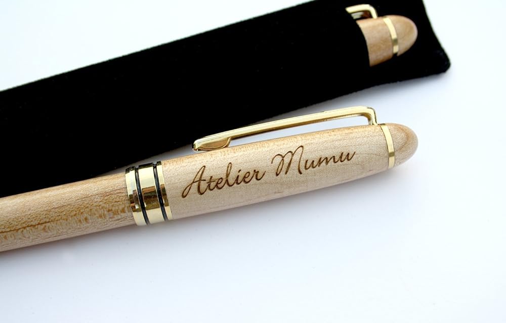 Penna Personalizzata In Legno Penna Inciso Con Vostro Testo Regalo Personalizzato Amazon It Handmade