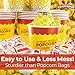 Leakproof Super Durable 32oz Popcorn Cups 25 Pk. Greaseproof Disposable Pop Corn Tubs With Cool Design Are the Ultimate Movie Theater Accessory. Large Containers Great for Any Party or Event.