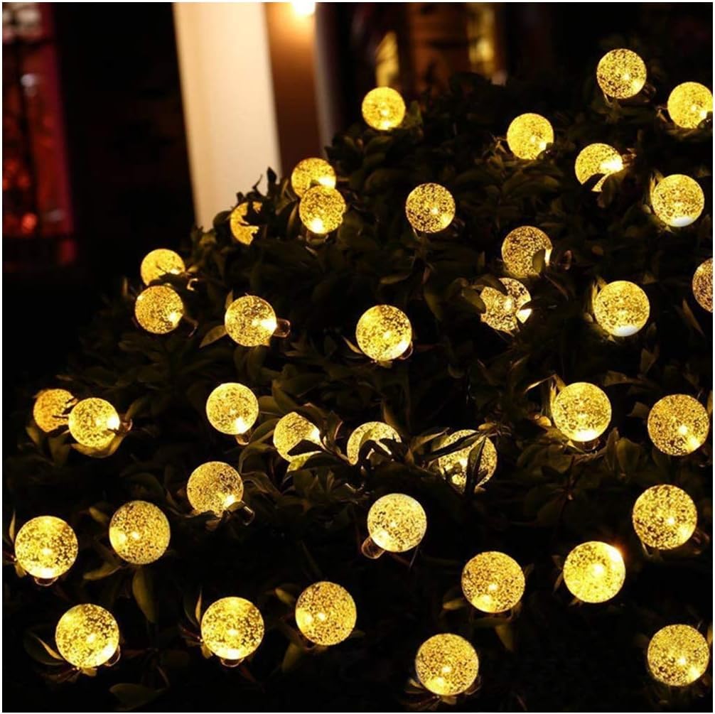 Solar String Lights Garden LED Outdoor String Lights Crystal Ball Decorative Lights, 25Ft Waterproof Indoor/Outdoor Fairy Lights for Garden, Patio, Yard, Home, Christmas, Parties