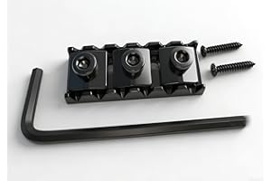 Floyd Rose 43mm Steel Guitar Locking Nut, Black, R3 String Lock for Double Locking Tremolo System Bridge, Electric Guitar Rep