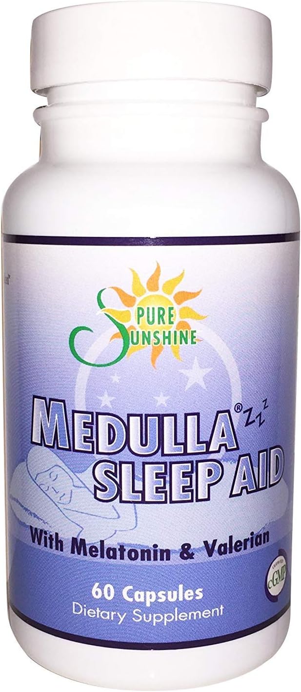 Medulla Zzzยฎ Sleep Supplement -with Melatonin,Valerian & Passion Flower-60 Capsules