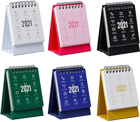 Amazon Co Jp 21ミニデスクトップカレンダー ミニ漫画韓国風カレンダー クリエイティブな小さなデスクトップカレンダープラン ホームオフィススクール用の折りたたみ式デスクノート ホーム キッチン