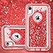 JAKPAK Case for iPhone XR Case Glitter Bling Sparkle for Girls Woman iPhone XR Case Heavy Duty Shockproof Full Body Protective Shell Hard PC Bumper and TPU Back Cover for iPhone XR 10R Red