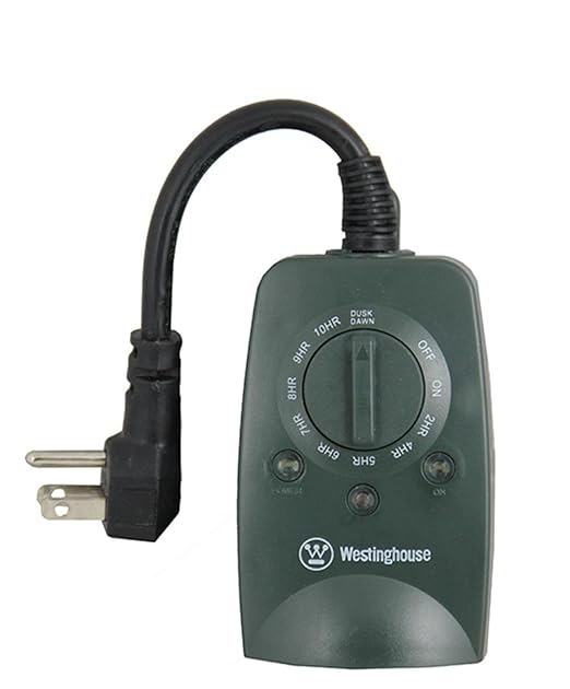 Westinghouse 2-Outlet Photocell Outdoor Countdown Timer - Wall Timer