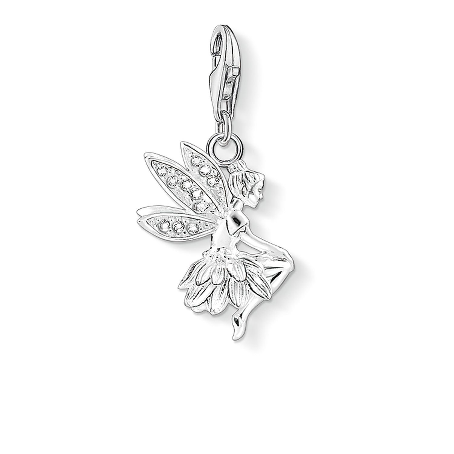 Thomas Sabo Women Charm Pendant Fairy Charm Club 925 Sterling Silver 1292-051-14