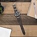 Benchmark Basics Grey 20mm Leather NATO Strap - Crazy Horse Oiled Leather Watch Band for Men & Women - Choice of Color & Width - 18mm, 20mm, 22mm or 24mm