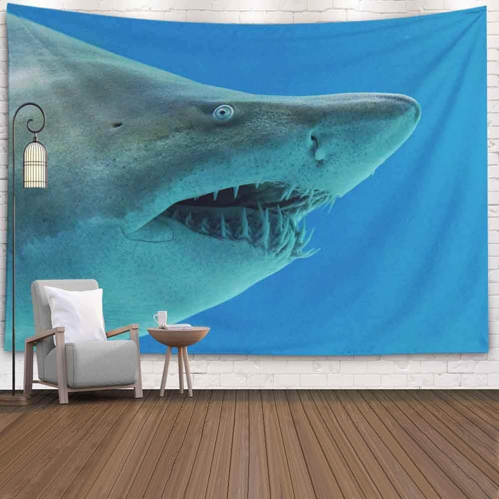 Capsceoll Halloween Christmas Thanksgiving Day Fall Wall Tapestry, 80X60 Inches Tiger Shark Ampullae of Lorenzini Wall Hanging Tapestry for D&eacute;cor Dorm Tapestry Living Home