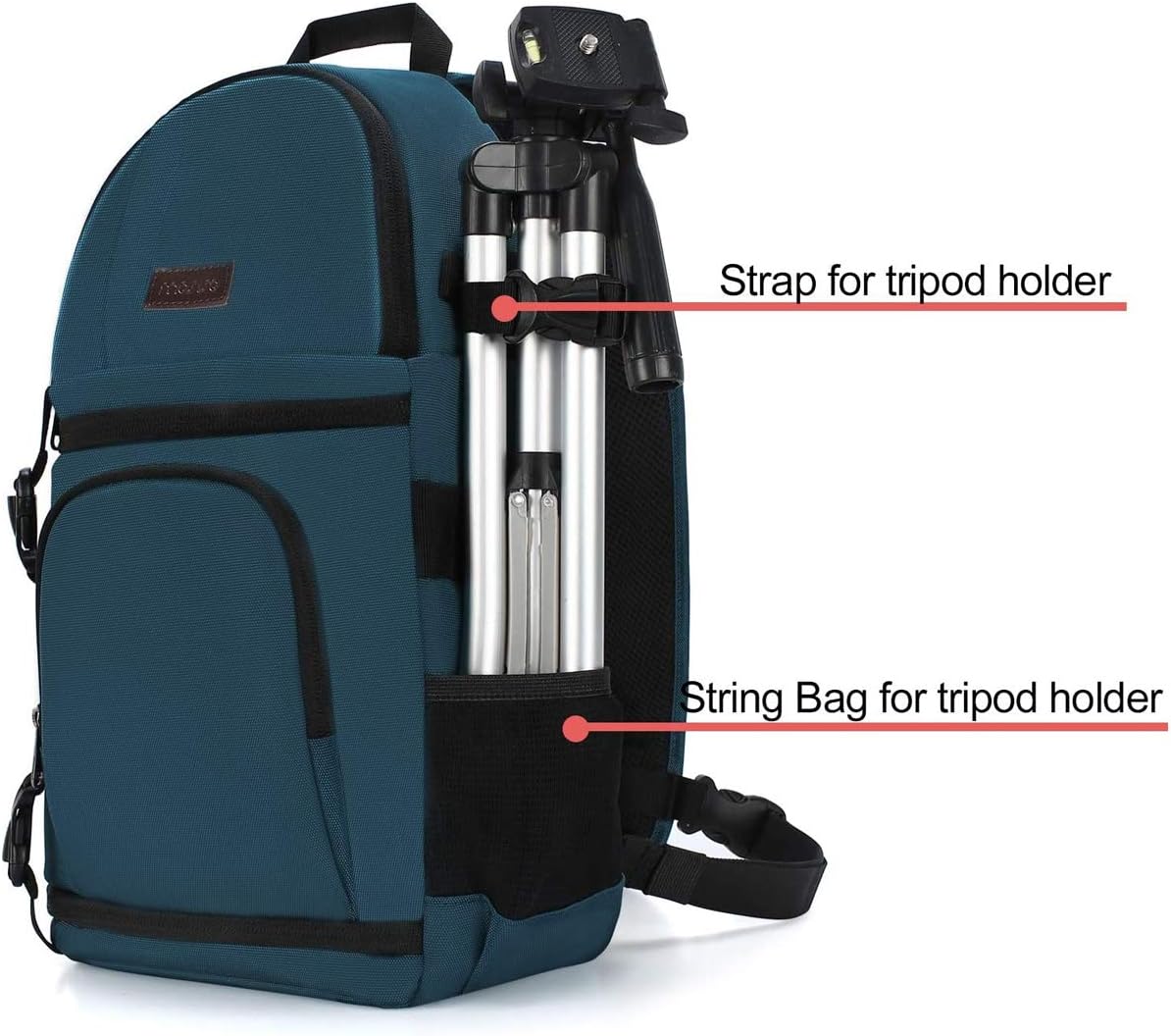 MOSISO Camera Sling Bag, DSLR/SLR/Mirrorless Case Water Repellent Shockproof Photography Camera Backpack with Tripod Holder & Removable Modular Inserts Compatible with Canon/Nikon/Sony/Fuji, Deep Teal : Camera & Photo