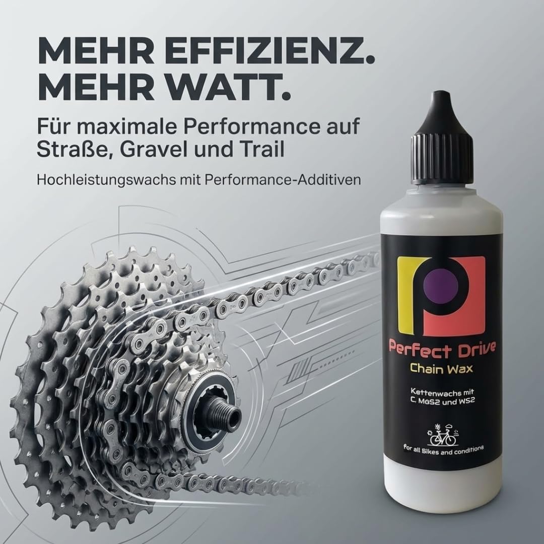 Perfect Drive Chain Wax – Premium Kettenwachs mit Graphit, MoS₂ & WS₂ – Für Rennrad, Gravel, MTB & E‑Bike 2