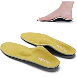 Full Length Orthotic Inserts Arch Support Insole, Insert for Flat Feet,Plantar Fasciitis,Feet Pain,Metatarsal Support Insoles for Men & Women Yellow,11.61"