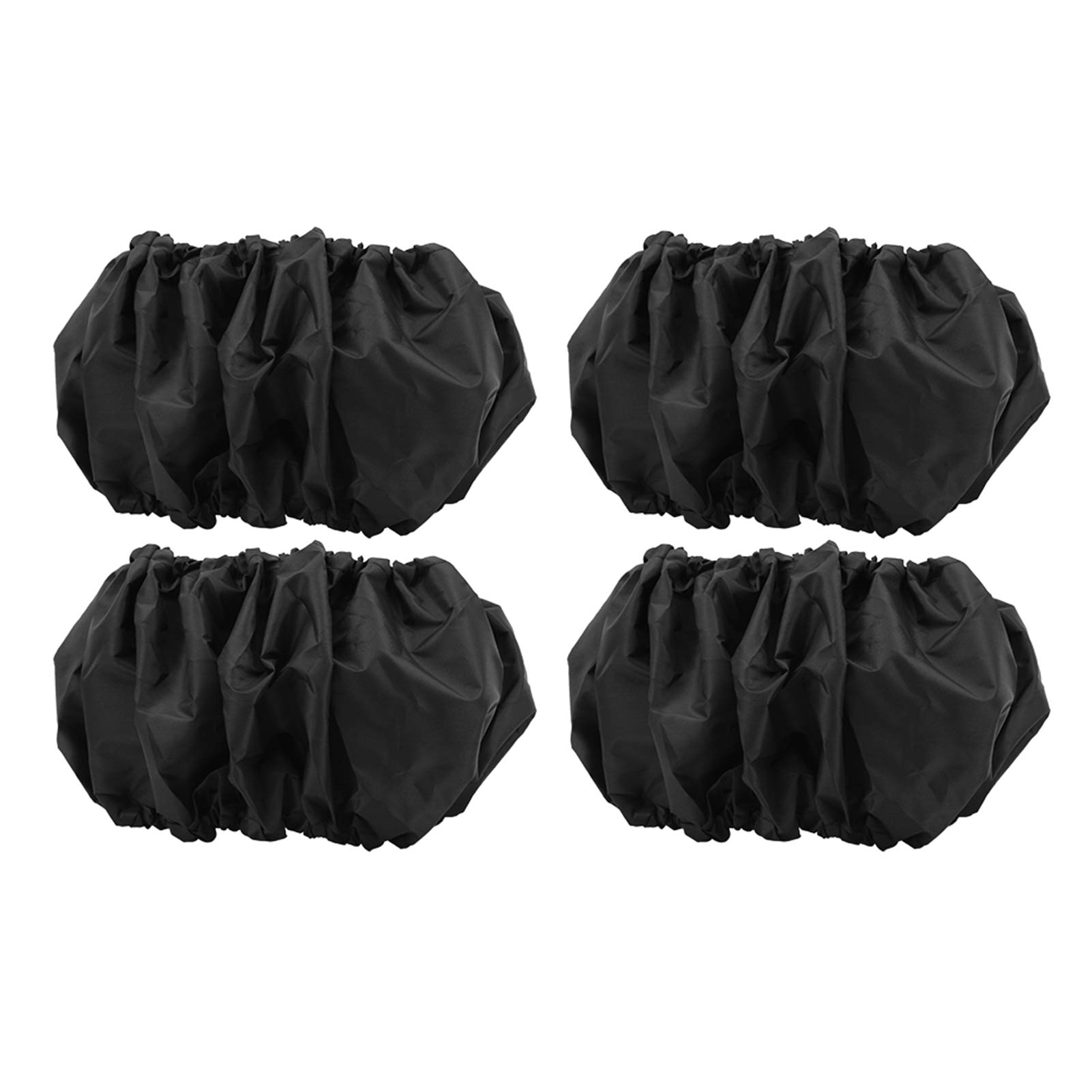 Universal Size Practicalwaterproof Rain Cover Stroller Wheel Dustproof Cover Pram Wheel Cover Waterproof for Baby(Black 4-Piece Set, Large (Single Pack))