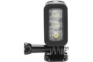 Underwater Video Light, 98ft Diving Light 3 Brightness Dimmable Waterproof LED Video Fill Night Light for 4/33/2/1/sj4000/sj5