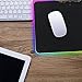 LED Lighting Hard Gaming Mouse Pad, RGB Colorful Computer Notebook Mac Mice Mat - Black