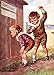 Boy Peeking into Ladies Outhouse, Bahtroom Picture Made on Wood, Wall Art Décor, Ready to Hang!
