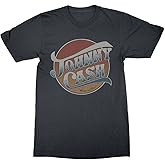 Johnny Cash Unisex-Adult Johnny Cash Official Merch Circle Logo Short Sleeve Shirt